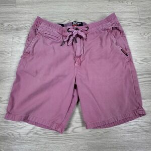 Superdry Mens Chino Shorts Sun Scorched‎ Pink 32W Elastic Waist